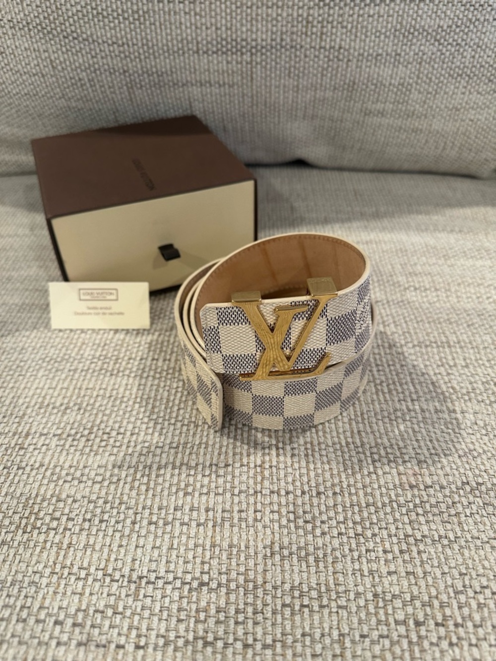 Louis Vuitton Damier Azur LV Initiales Belt